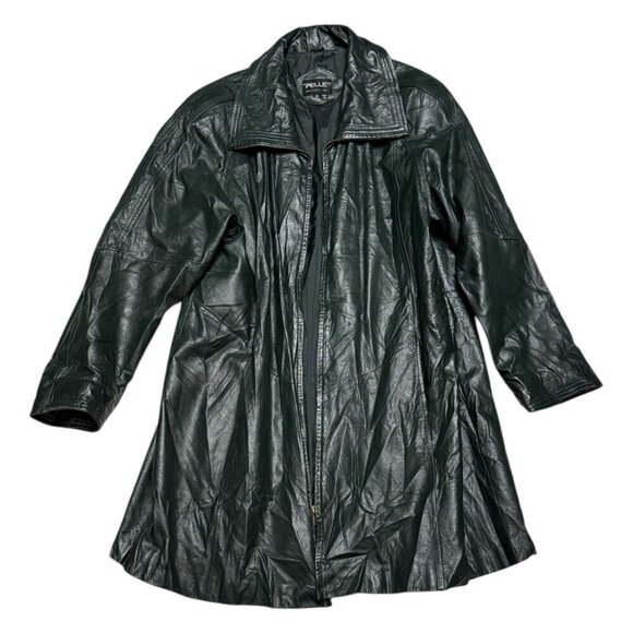 VINTAGE PELLE LEATHER Retro Business Casual Streetwear Coat Jacket Womens Medium - Picture 1 of 6